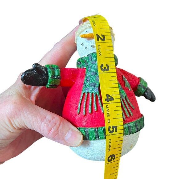 Lot of 4 Snowmen: Thermometer, Photo Frame, Tin, Figurine - Picture 6 of 11